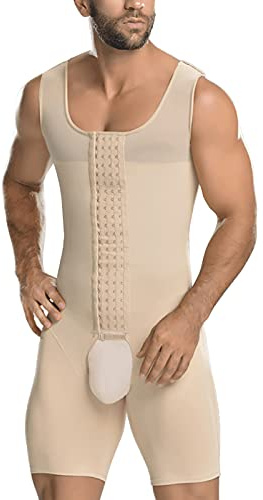 AIEOE Shapewear Body Shaper - Camiseta interior de compresión para hombre, talla grande, Begie, M