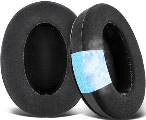 SOULWIT Ersatz Ohrpolster für Audio-Technica ATH M50X/M40X, HyperX Cloud/Flight/Stinger, SteelSeries Arctis 7/9X/Pro, Sony MDR 7506, Turtle Beach Stealth 420X/600 (Cooling-Gel)