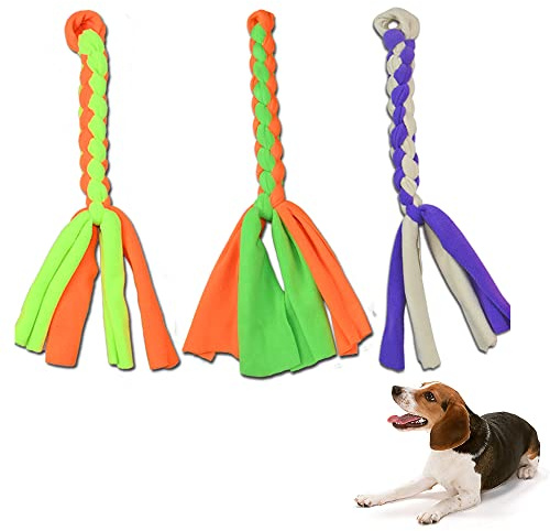ASOCEA Lot de 3 Jouets en Corde pour Chien - Jouets interactifs à mâcher en Coton pour Chiens de Petite et Moyenne Taille - Jouets à mâcher