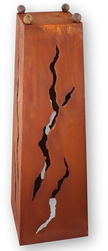 Rostikal Décoration de jardin en métal - Colonne de fleurs - 85 cm - Décoration vintage