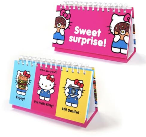 Hello Kitty Schreibtisch-Spiralplaner – jedes Jahr, jeden Monat und jede Woche – Set mit 2–2 verschiedenen Designs für alle Altersgruppen und Jahreszeiten, 2 Stück