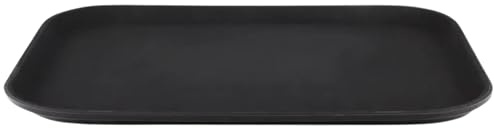 Large Non-Slip Serving Tray – 12x16 (40x30cm), Heavy-Duty Plastic, Rubberized Anti-Skid Surface, Ideal for Food & Drinks, Dishwasher Safe, Perfect for Home & Commercial Use