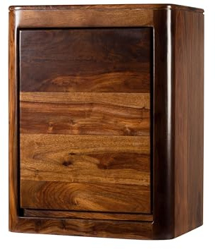 MASSIVMOEBEL24.DE Hängeschrank Sheesham 50x35x65 walnuss lackiert Toronto #218, Farbe:Dunkelbraun lackiert, Größe:50x35x65 cm (BxTxH)