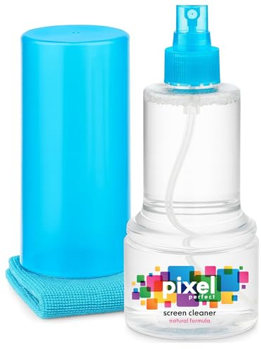 Pixel Perfect Screen Cleaner Kit for TV, Laptops, Computers, Monitors, Phones, Tablets, 300ml Cleaning Kit, Premium Natural Spray