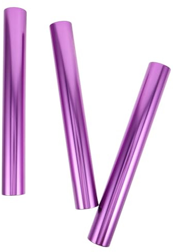 GRIRIW Bastone da Corsa in Lega di Alluminio 3 Pezzi Bastone da Staffetta Leggero 38 CM Superficie Liscia e Colore Vivace Attrezzatura per Gare all’Aperto e Scuole