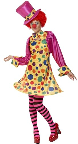 Smiffys Clown Lady Costume, Multi-Coloured Halloween und Karneval