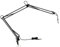 Bras articulé Pronomic noir pour micro, 1,50 m, connexion 5/8, pince de table stable, câble XLR 4,70 m, construction robuste.