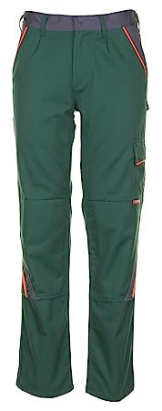 Planam 2422058 Visline Bundhose, Grün/Orange/Schiefer, Größe 58