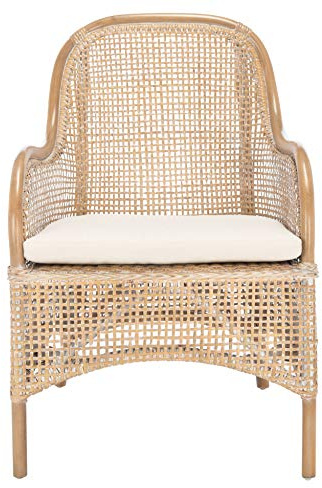 Safavieh Home Collection Charlie Cushioned Accent Chair, Grey White Wash/White