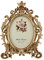 BESPORTBLE Cornice portafoto vintage con fiore dorato, cornice ovale anticata, per tavolo da tavolo, decorazione per casa, ufficio, fai da te