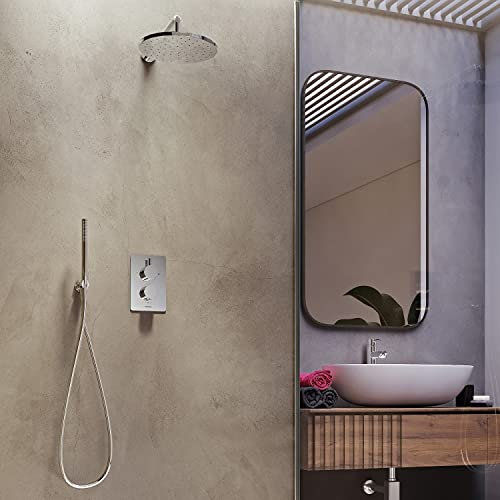 Aqualisa Dream Thermostatic Concealed Valve Mixer Shower Round Twin Head Chrome