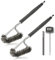 2 x Grillbürste | Reinigungsbürste aus Edelstahl für Gasgrills + Holzkohlegrills inkl. Weber Grill-Thermometer 8304 | 6492 - Set BBQ