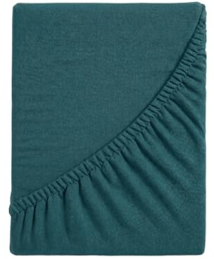 Lenzuolo Sotto con Angoli Singolo, 100% Jersey di Cotone Elasticizzato sui 4 Lati, Misura cm.80/90x190/200, Altezza Angolo fino a 30cm, Oeko-tex Certificato, No stiro