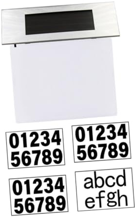 Didiseaon Lampe Solaire Numéro Résidentiel Imperméable LED Super Lumineuse pour Extérieur avec Panneau Solaire et Matériaux pour Jardin Terrasse et Allée