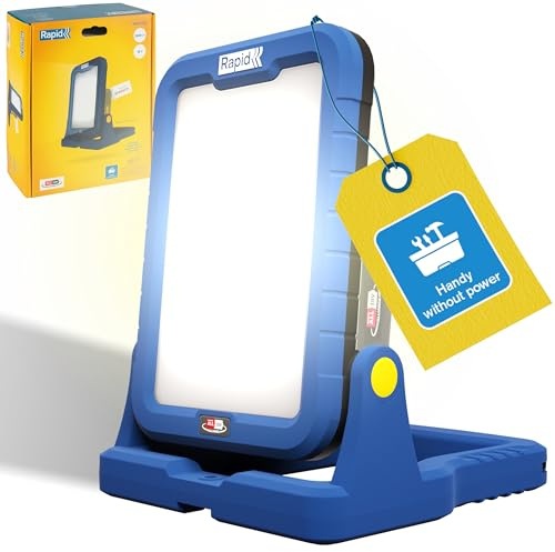 Projecteur LED Rapid BWL2400 18V : Lampe sans fil 2400 lumens, tête inclinable à 180°, fixation trépied, crochet, alimentation par batterie, pour ateliers, chantiers - LIVRÉ SANS BATTERIE (5001753)