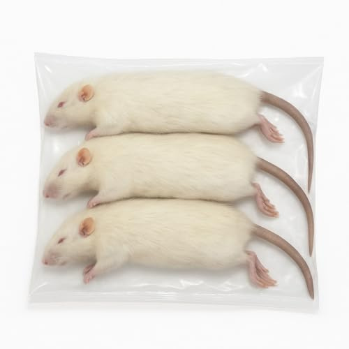 SiarFrozen XL Rats 350–450g – Pack of 3 | Premium Frozen Feed for Snakes, Reptiles & Birds of Prey | Individually Frozen, Clean Prey