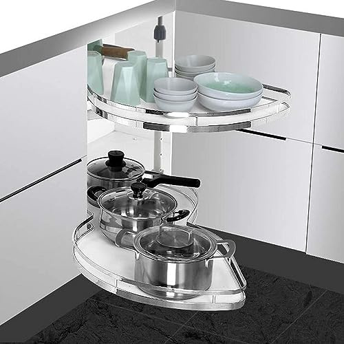 TBLOTYD Kitchen Storage Rack, Corner Cabinet Kitchen Pull-Out Fitting Retrofit Telescopic Drawer, Left Open