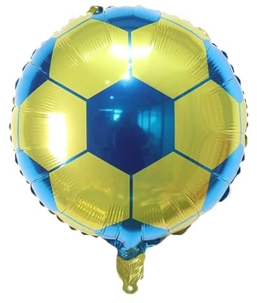 8 st aluminiumfolie ballong fotboll uppblåsbar leksak födelsedagsfest festival firande dekorationsboll för fotbollsfest (färg2)