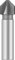 Bosch Accessories 2608596665 Fraise à noyer conique HSS queue cylindrique cinq taillants 90° Ã˜ 10 mm Argent