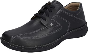 Josef Seibel Anvers 08 Herren Derby Schnürhalbschuhe Komfort Halbschuhe aus Echtleder,Schwarz (600 schwarz) ,41 EU