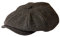 Gamble & Gunn Shelby' Newsboy Stoffmütze, Fischgrätenmuster, Grau Gr. 57cm (7), Grau (Fischgrätmuster)