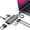SATECHI USB-C Multimedia Adapter, 4K HDMI, Mini DP, USB-C, Gigabit Ethernet, USB 3.0, Micro/SD-Kartensteckplätze, für MacBook Pro, Air M2, M1 (Space Grau)