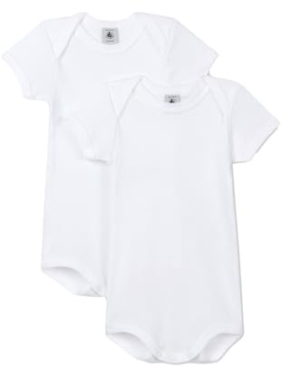Petit bateau, Lot de 2 bodies manches courtes bébé en coton