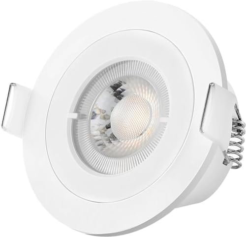 OREiN Spot LED Encastrable IP65 étanche 4.5W Spots de Plafond Ø82mm Spots Encastrés LED Blanc Chaud 3000K éclairage Encastrés pour salle de bain, salon, couloir, bureau, lot de 6