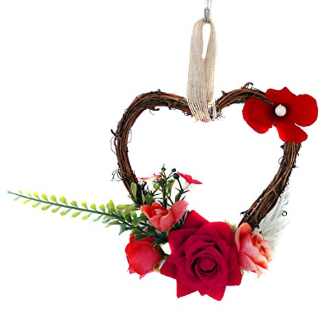 Corona Fiori Artificiali,Ghirlanda Estiva Per Porte Decorazione Per Specchietti Per Auto Corona Fiori Seta Artificiale Ghirlanda Floreale Per Decorazioni Casa Porta Muro Matrimonio Balcone Festa