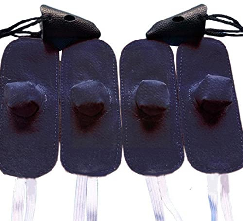 HUFFA Gallo Gallos Pollo Guante de Cuero for Gallos Gallina Lucha Segura for la Lucha Libre Rojo 4 Pares Cov de pie de Pelea de gallos (Color : 4 pcs Blue)