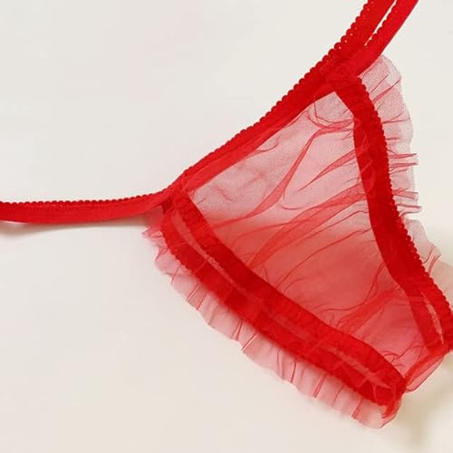NJUDE Culotte Sissy ultra fine en maille transparente et respirante pour femme et homme