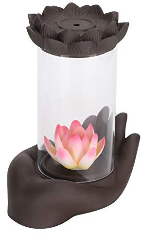 Rökelsehållare I Glas, Buddha Lotus Backflow Rökelsehållare, Festlig Rökelsebrännare, Cool Inredning För Hem- Och Kontorspresenter