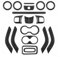 CNANRNANC 18 stücke Auto-Innendekor-Verkleidungs-Kit, Auto Innen Dekor Trim Kits Für JK 11-17(Black carbon pattern)