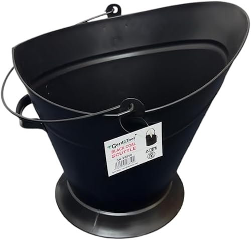 NEW Large Heavy Duty Metal Fire Waterloo Bucket Fire Place Side Hod Scuttle Coal Fuel Ash Wood Log Storage