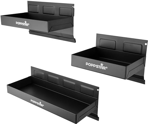 Poppstar 3 Bandejas magnéticas, diferentes tamaños: 150mm, 210mm, 310mm, material: acero, color: negro