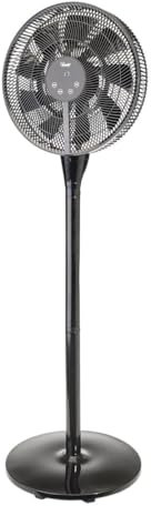 bimar VP458T Ventilatore a piantana slim.Silenzioso notte con telecomando Motore AC/DC Basso consumo,8 velocità,Timer 12h, Con display, Regolabile con due altezze,Diametro 40 cm. H1,30 9 pale. 25W