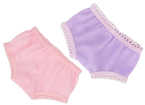 Hemobllo 2 pièces Culottes pour Poupées Doux Miniature Réutilisable pour Accessoires de Vêtements de Poupée sous-vêtements pour Jeu Imitation Lot