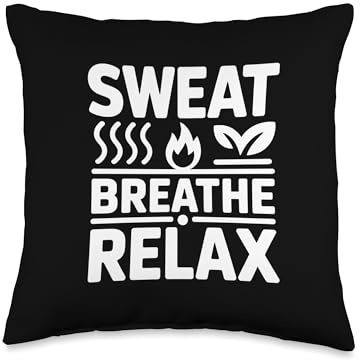 Sauna I Sauna Breathe Relax I Sauna Goer Relaxation Sauna Throw Pillow