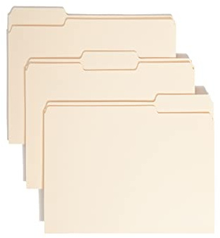 Smead File Folder, 1/3-Cut Tab, Assorted Positions, Letter Size, Manila, 24 per Pack (11928)