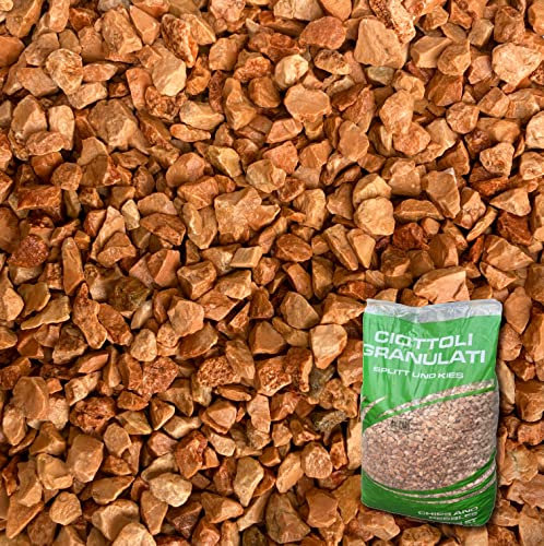 Metroquadrocasa Gravier marbre rouge Verona 8/12 mm, sac de 25 kg pierres ornement pelouse jardin