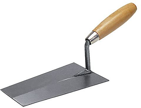 Cazzuola Punta Quadra Con Manico In Legno Verniciato.