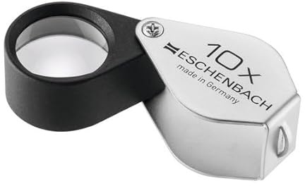 Lindner Eschenbach Lupa de Bolsillo de precisión 7170, Lente aplanática, 21 mm Ø, 10 aumentos.