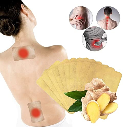 100 parches de jengibre herbario, chino aliviar la fatiga pura naturaleza del dolor para hombros, cuello, manos, espalda, pies, rodilla