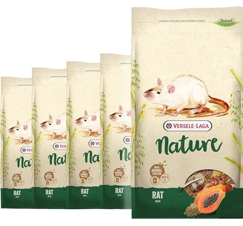 VERSELE-LAGA - Nature Rat - Mélange Varié et Riche en Céréales pour Rats - 5x700g