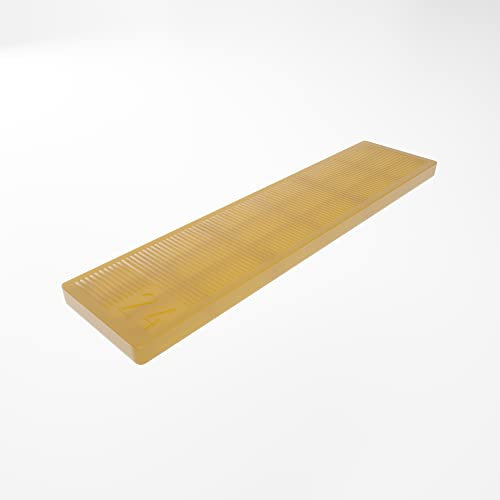 BAUHELD® Bloques de acristalamiento universales, 30 x 100 x 4 mm, 500 unidades, color amarillo, cuñas de plástico, adecuadas como placas de apoyo, placa de plástico, placas de compensación