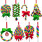 8PCS Christmas Lollipop Ornaments - Christmas Tree Candy Cane Ornament - Lollipop Hanging Decorations, Decorative Candies Polymer Clay Ornament for Valentine Home Party Holiday