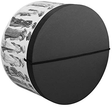 McBURN Hutbox Hutschachtel Hutkarton Nostalgie Damen - Accessoires Frühling-Sommer Herbst-Winter Frühjahr Sommer Herbst Winter - 42 cm weiß