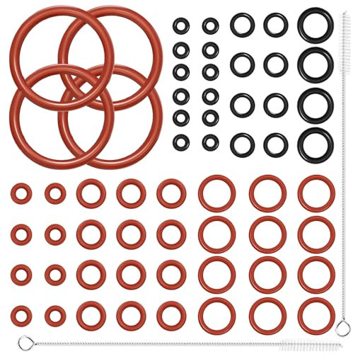 KASURE Lot de 60 Joints Toriques pour Machines à Café Philips Saeco, Soupape de support, Valve d'écoulement, Compatible avec Philips Saeco Gaggia Spidem