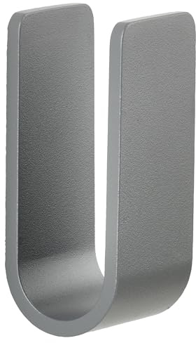 Zone Denmark Ume Wandhaken zum Schrauben - Dezenter Handtuchhaken, Kleiderhaken oder Haken für Badaccessoires - Inkl. Schrauben und Dübel - 3,5 x 3,4 x 8 cm - 1 Stück - Grau