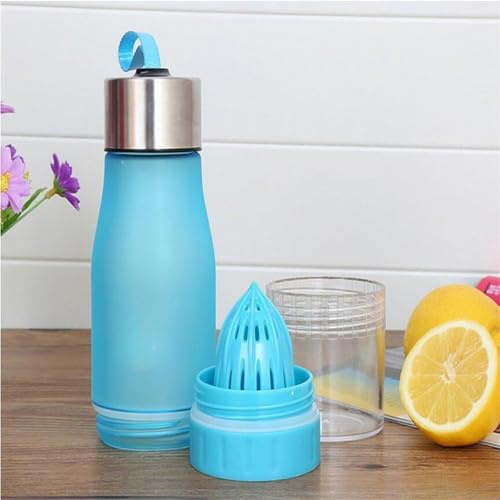 Premium Citrus Water Bottle Fruit Infuser/Squeezer – 650ml BPA-Free Juicer & Infuser Water Bottles for Fresh/Flavorful Hydration – Leak proof & Portable water infuser bottle for home/gym